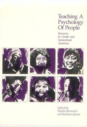 Teaching a psychology of people : resources for gender and  sociocultural awareness /