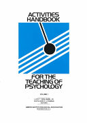 Activities handbook for the teaching of psychology /