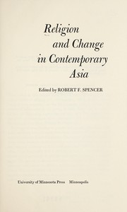 Religion and change in contemporary Asia /