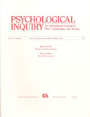 Psychological inquiry : an international journal for the advancement of psychological theory.