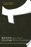 Religion and culture : essays in honor of Bernard Lonergan, S.J. /