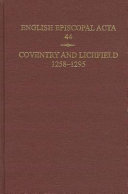 Coventry and Lichfield, 1258-1295 /