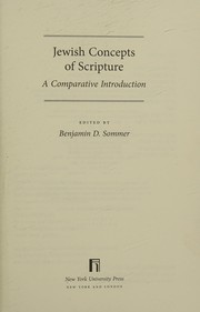 Jewish concepts of Scripture : a comparative introduction /