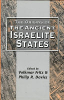 The origins of the ancient Israelite states /