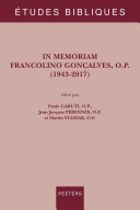 In memoriam Francolino Gonçalves, O.P. (1943-2017) /