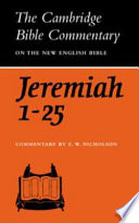 The book of the Prophet Jeremiah, chapters 1-25 /