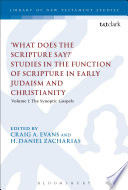 'What does the Scripture say?' : studies in the function of Scripture in early Judaism and Christianity.