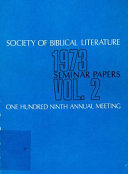 2000 seminar papers : one hundred thirty-sixth annual meeting, November 17-21, 2000, Opryland Hotel, Nashville, Tennessee.