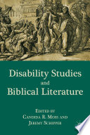 Disability studies and biblical literature /