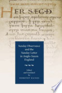 Sunday observance and the Sunday Letter in Anglo-Saxon England /
