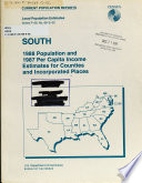 1988 population and 1987 per capita income estimates for counties and incorporated places.