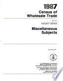 1987 census of wholesale trade.