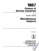 1987 census of service industries.