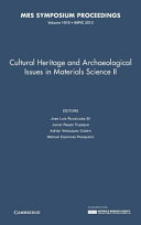 Cultural heritage and archaeological issues in materials science /