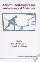 Ancient technologies and archaeological materials /