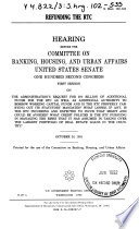 Refunding the RTC : hearing before the Committee on Banking, Housing, and Urban Affairs, United States Senate, One Hundred Second Congress, first session ... October 24, 1991.