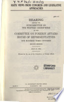 Haiti : views from congress and legislative approaches : hearing before the Subcommittee on the Western Hemisphere of the Committee on Foreign Affairs, House of Representatives, One Hundred Third Congress, second session, July 27, 1994.