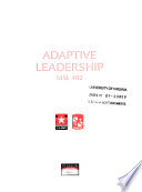 Adaptive leadership : MSL 402.