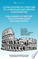 La Philosophie de l'histoire et la pratique historienne d'aujourd'hui /