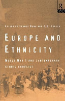 Europe and ethnicity : the First World War and contemporary ethnic conflict /