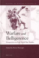 Warfare and belligerence : perspectives in First World War studies /
