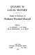 Studies in local history : essays in honour of Professor Winifred Maxwell /