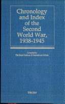 Chronology and index of the Second World War, 1938-1945 /