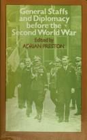 General staffs and diplomacy before the Second World War /