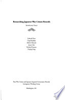 Researching Japanese war crimes records : introductory essays /