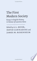 The First modern society : essays in English history in honour of Lawrence Stone /