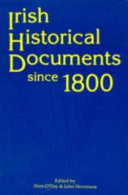 Irish historical documents since 1800 /