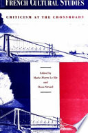 French cultural studies : criticism at the crossroads  /