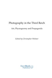 Photography in the Third Reich : Art, Physiognomy and Propaganda /