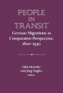 People in transit : German migrations in comparative perspective, 1820-1930 /