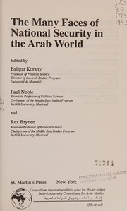 The Many faces of national security in the Arab world /