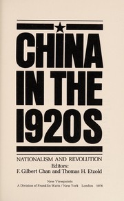 China in the 1920s : nationalism and revolution /