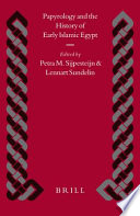 Papyrology and the history of early Islamic Egypt /