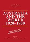 Australia and the world, 1920-1930 /