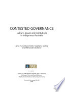 Contested governance : culture, power and institutions in indigenous Australia /