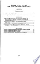 Romani human rights : old problems, new possibilities : hearing before the Commission on Security and Cooperation in Europe, One Hundred Seventh Congress, second session, April 9, 2002.