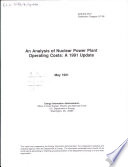 An Analysis of nuclear power plant operating costs : a 1991 update.