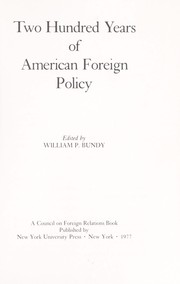 Two hundred years of American foreign policy /