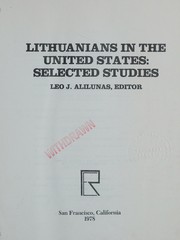 Lithuanians in the United States : selected studies /