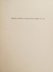 Miscellaneous collected papers 19-24 /