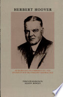Herbert Hoover as Secretary of Commerce : studies in New Era thought and practice /