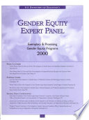 The U.S. Department of Education's Gender Equity Expert Panel : exemplary & promising gender equity programs.