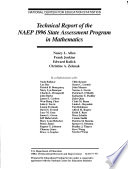 Technical report of the NAEP 1996 state assessment program in mathematics.