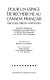 Pour un espace de recherche au Canada Français : discours, objets et méthodes : actes des colloques sur la recherche au Canada français à l'ACFAS 1993 à Rimouski et à l'ACFAS 1994 à Montréal /