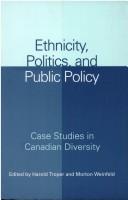 Ethnicity, politics, and public policy : case studies in Canadian diversity /