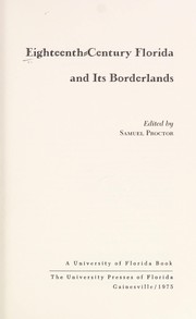 Eighteenth-century Florida and its borderlands /